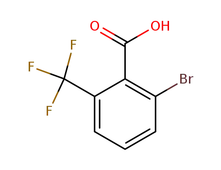 Molecular Structure of 177420-64-3 (2-Bromo-6-(trifluoromethyl)benzoic acid 97%)