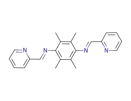 Molecular Structure of 1056633-12-5 (N,N'-bis((pyridin-2-yl)methylene)-2,3,5,6-tetramethylbenzene-1,4-diamine)