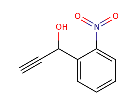 Molecular Structure of 78725-72-1 (Benzenemethanol, a-ethynyl-2-nitro-)