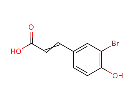 Molecular Structure of 119405-32-2 (3-BROMO-4-HYDROXYCINNAMIC ACID)
