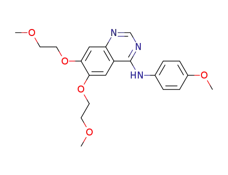 Molecular Structure of 299912-64-4 (6,7-bis(2-methoxyethoxy)-N-(4-methoxyphenyl)quinazolin-4-amine)