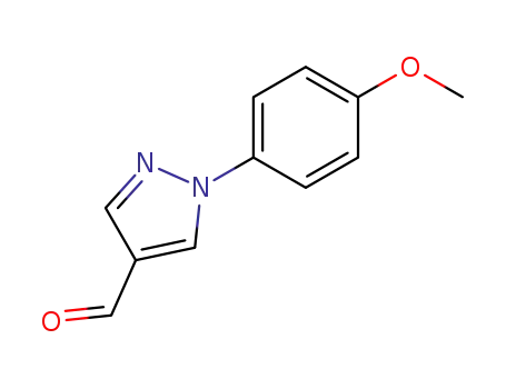 Molecular Structure of 99984-70-0 (1H-Pyrazole-4-carboxaldehyde, 1-(4-methoxyphenyl)-)