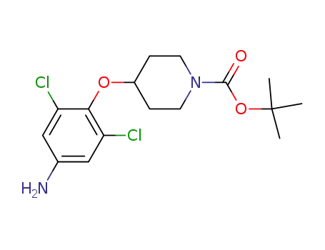 Molecular Structure of 337520-59-9 (4-(1-t-butoxycarbonylpiperidin-4-yloxy)-3,5-dichloroaniline)