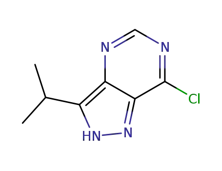Molecular Structure of 611211-02-0 (1H-Pyrazolo[4,3-d]pyrimidine, 7-chloro-3-(1-methylethyl)-)