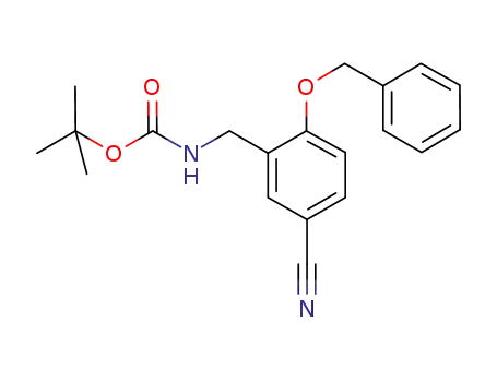 Molecular Structure of 758710-64-4 (4-benzyloxy-3-tert-butoxycarbonylaminomethylbenzonitrile)