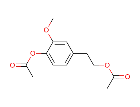 Molecular Structure of 32022-28-9 (4-(Acetyloxy)-3-Methoxybenzenethanol Acetate)