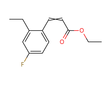 Molecular Structure of 850793-49-6 (3-(2-ETHYL-4-FLUOROPHENYL)ACRYLICACIDETHYLESTER)