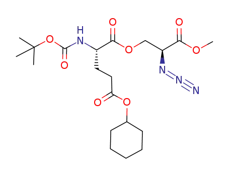 Molecular Structure of 940950-90-3 (methyl (2S,2'S)-2-azido-3-(N-Boc-ω-cyclohexyl-glutamyloxy)propionate)