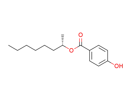 Molecular Structure of 111153-21-0 (Benzoic acid, 4-hydroxy-, (1S)-1-methylheptyl ester)
