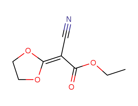 Molecular Structure of 121020-70-0 (ETHYL 2-CYANO-2-(1,3-DIOXOLAN-2-YLIDEN)ACETATE)