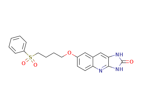 112859-12-8,7-[4-(phenylsulfonyl)butoxy]-1,3-dihydro-2H-imidazo[4,5-b]quinolin-2-one,BMY 21638