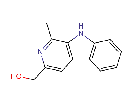 Molecular Structure of 33821-72-6 (9H-Pyrido[3,4-b]indole-3-methanol, 1-methyl-)