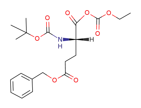 Molecular Structure of 147471-66-7 ((S)-4-tert-Butoxycarbonylamino-5-ethoxycarbonyloxy-5-oxo-pentanoic acid benzyl ester)