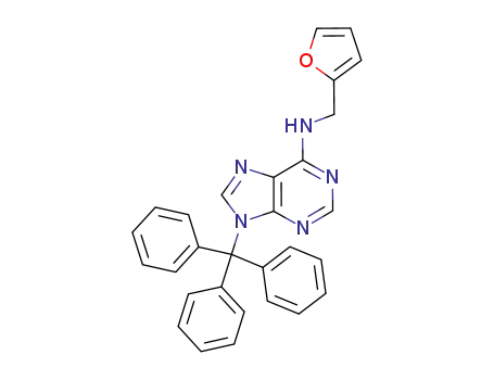Molecular Structure of 934244-37-8 (furane-2-ylmethyl-(9-trityl-9H-purine-6-yl)-amine)