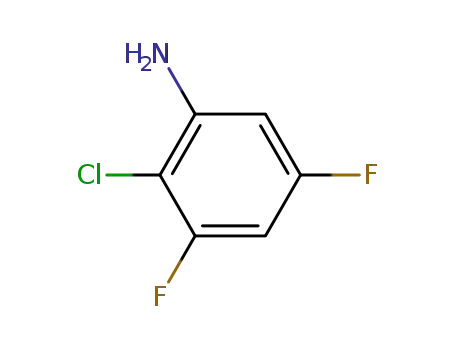 Molecular Structure of 36556-60-2 (2-CHLORO-3,5-DIFLUOROANILINE)