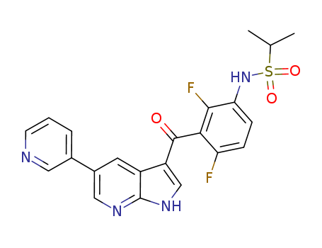 N-(2,4-Difluoro-3-(5-(pyridin-3-yl)-1H-pyrrolo[2,3-b]pyridine-3-carbonyl)phenyl)propane-2-sulfinamide