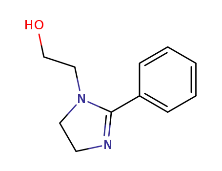 Molecular Structure of 51755-50-1 (1H-Imidazole-1-ethanol, 4,5-dihydro-2-phenyl-)