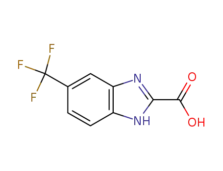 Molecular Structure of 2107-39-3 (5-TRIFLUOROMETHYL-1H-BENZOIMIDAZOLE-2-CARBOXYLICACID)