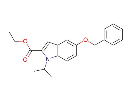 Molecular Structure of 938081-51-7 (5-Benzyloxy-1-isopropyl-1H-indole-2-carboxylic acid ethyl ester)