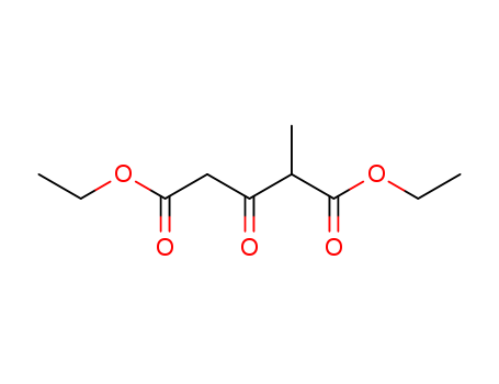 Molecular Structure of 16631-18-8 (Pentanedioic acid, 2-methyl-3-oxo-, diethyl ester)