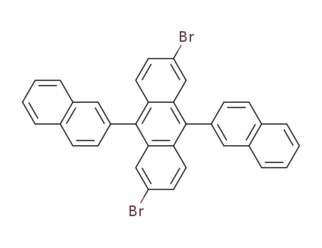 Molecular Structure of 561064-15-1 (2,6-Dibromo-9,10-di(naphthalen-2-yl)anthracene)