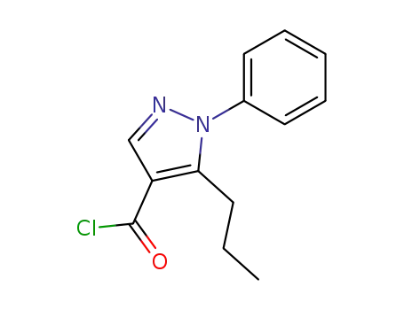 Molecular Structure of 175137-15-2 (1-PHENYL-5-PROPYL-1H-PYRAZOLE-4-CARBONYL CHLORIDE)