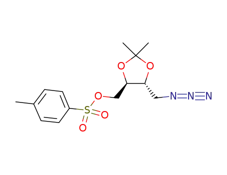 Molecular Structure of 929282-02-0 (1,3-Dioxolane-4-methanol, 5-(azidomethyl)-2,2-dimethyl-,
4-(4-methylbenzenesulfonate), (4R,5R)-)