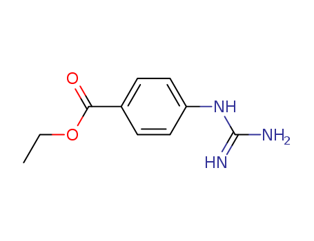 Molecular Structure of 15639-51-7 (Benzoic acid, 4-[(aminoiminomethyl)amino]-, ethyl ester)