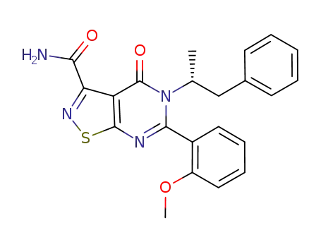 (R)-6-(2-methoxyphenyl)-4-oxo-5-(1-phenylpropan-2-yl)-isothiazolo[5,4-d]pyrimidine-3-carboxamide