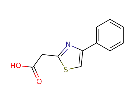 Molecular Structure of 38107-10-7 ((4-PHENYL-THIAZOL-2-YL)-ACETIC ACID)