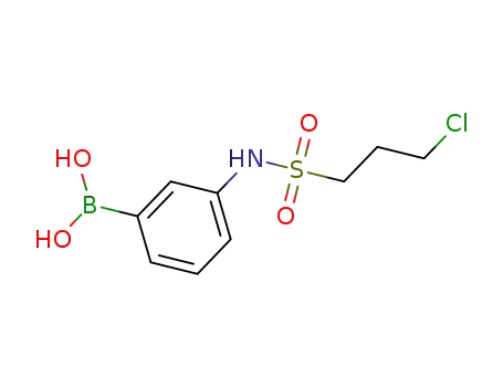 Molecular Structure of 913835-50-4 (3-(3-CHLOROPROPYLSULPHONAMIDO)BENZENEBORONIC ACID 98)