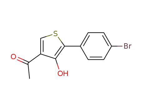 Molecular Structure of 885603-11-2 (Ethanone, 1-[5-(4-bromophenyl)-4-hydroxy-3-thienyl]-)