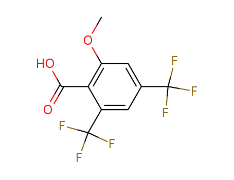 Molecular Structure of 180134-15-0 (2-METHOXY-4,6-DI(TRIFLUOROMETHYL)BENZOIC ACID)