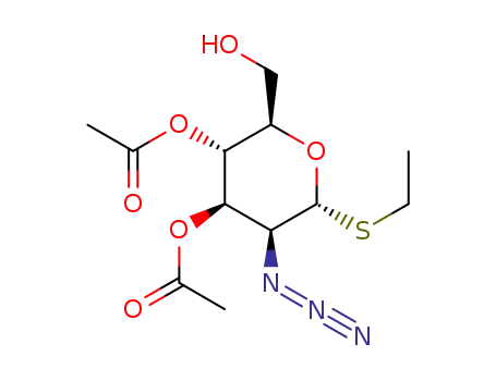Molecular Structure of 870074-19-4 (ethyl 3,4-di-O-acetyl-2-azido-2-deoxy-1-thio-α-D-mannopyranoside)