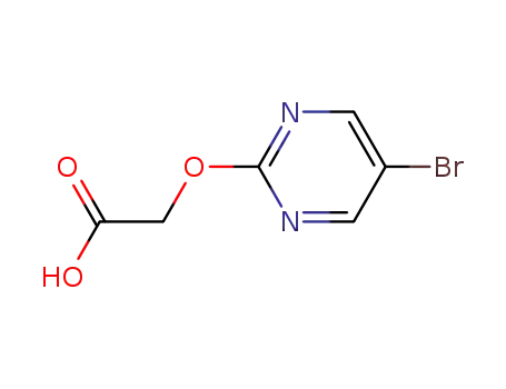 Molecular Structure of 270912-79-3 ((5-BROMO-PYRIMIDIN-2-YLOXY)-ACETIC ACID)