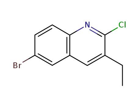 Molecular Structure of 409346-70-9 (6-BROMO-2-CHLORO-3-ETHYLQUINOLINE)