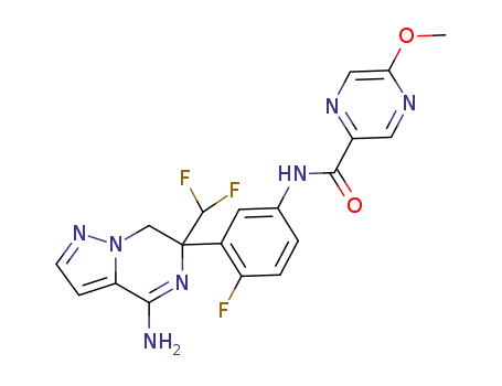 rac-5-methoxy-pyrazine-2-carboxylic acid[3-(4-amino-6-difluoromethyl-6,7-dihydro-pyrazolo[1,5-a]pyrazin-6-yl)-4-fluoro-phenyl]-amide