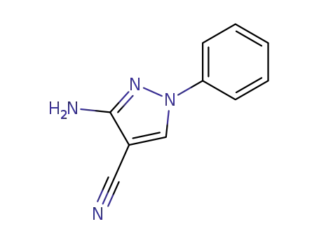 Molecular Structure of 138942-61-7 (3-AMINO-1-PHENYL-1H-PYRAZOLE-4-CARBONITRILE)