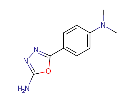 Molecular Structure of 59940-26-0 (1,3,4-Oxadiazol-2-amine, 5-[4-(dimethylamino)phenyl]-)