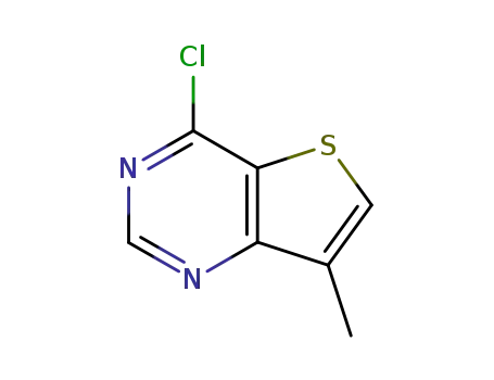 Molecular Structure of 175137-21-0 (4-CHLORO-7-METHYLTHIENO[3,2-D]PYRIMIDINE)