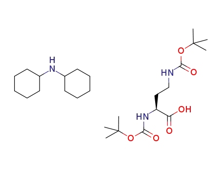 Molecular Structure of 201472-66-4 (BOC-DAB(BOC)-OH DCHA)