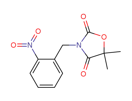 Molecular Structure of 907994-44-9 (5,5-dimethyl-3-(2-nitrobenzyl)oxazolidine-2,4-dione)