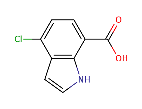 Molecular Structure of 875305-77-4 (1H-Indole-7-carboxylic acid, 4-chloro-)