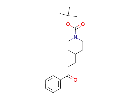 Molecular Structure of 301232-43-9 (1-Boc-4-(3-oxo-3-phenylpropyl)piperidine)