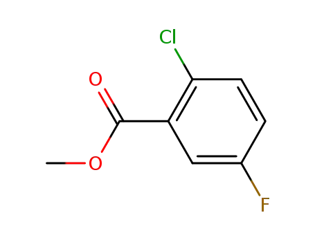 Molecular Structure of 647020-63-1 (Methyl 2-chloro-5-fluorobenzoate)