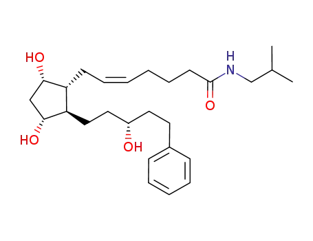 Molecular Structure of 1131798-26-9 (17-phenyl-13,14-dihydro-trinor-prostaglandin F2α isobutylamide)