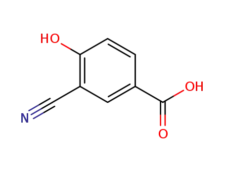 Molecular Structure of 70829-28-6 (3-Cyano-4-hydroxybenzoic acid)
