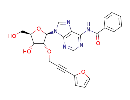 2'-O-(3-(furan-2-yl)-propyn-3-yl)-6-N-benzoyladenosine
