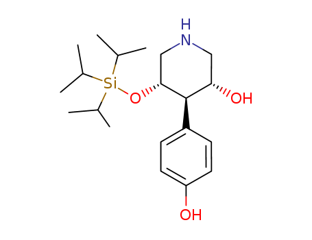 3-Hydroxy-4-(4-hydroxy-phenyl)-5-triisopropylsilanyloxy-piperidine