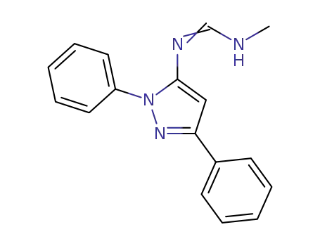 Molecular Structure of 1257533-48-4 (N'-(1,3-diphenyl-1H-pyrazol-5-yl)-N-methylmethanimidamide)